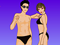 Seaside Walking couple