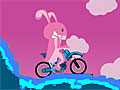 Толстый мотоциклист кролик