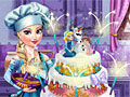 Эльза готовит свадебный торт