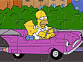 Симпсоны на автомобиле пазл