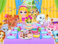 Малышка Барби и животные готовятся к вечеринке