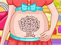 Беременные: Рисунок хной на животе