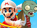 Марио стреляет в зомби