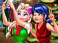 Принцессы Диснея: Рождественское селфи Леди Баг и Эльзы