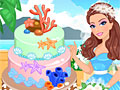 Пляжный свадебный торт Барби