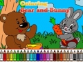 Раскраска: Медвежонок и кролик